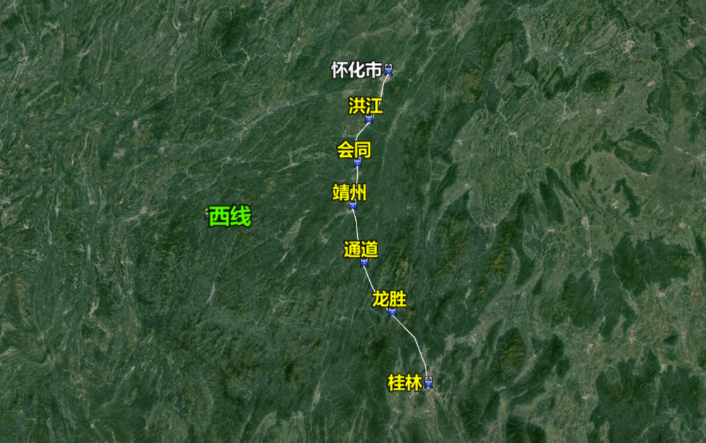 怀桂高铁最新线路图